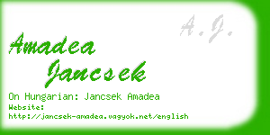 amadea jancsek business card